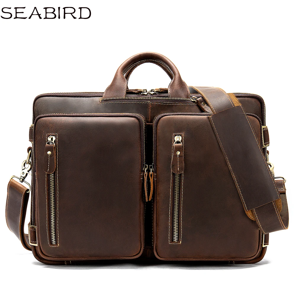 SEABIRD 2019 новый мужской портфель с несколькими карманами Ретро сумка из