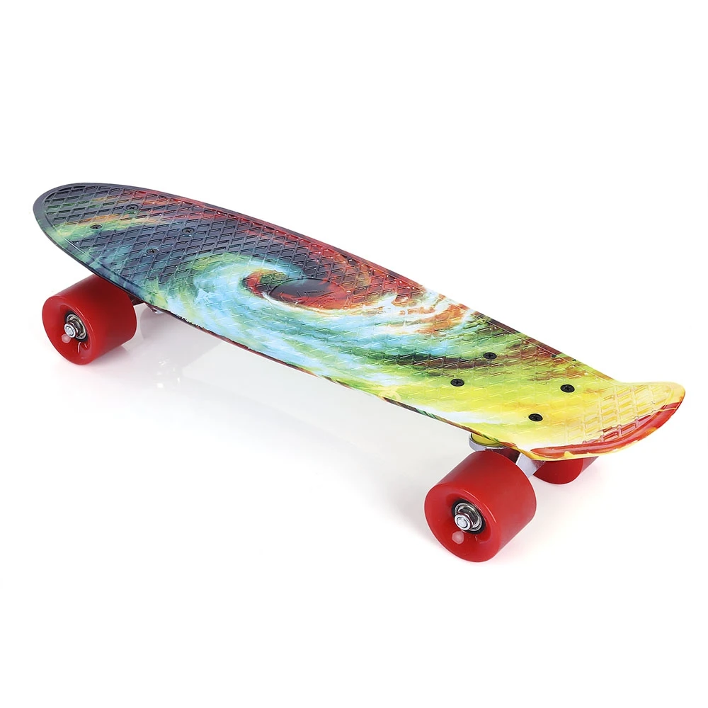 Skateboard Skate Board Longboard 22 inch Printing Pattern Four-wheel PP Deck Great Kids and Adults Entertainment | Спорт и