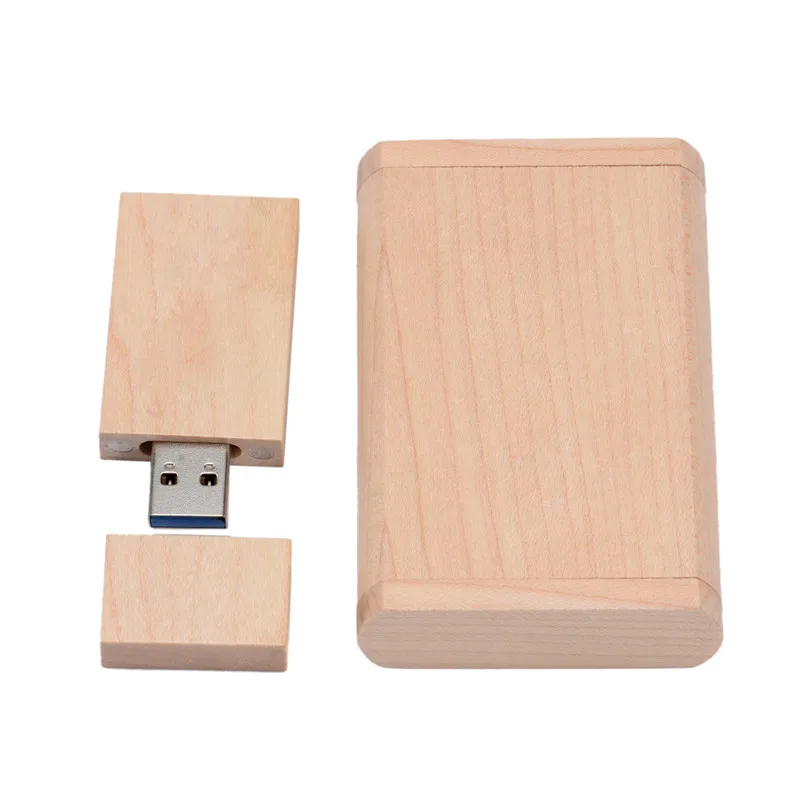 A SHANDIAN USB 2,0 логотип на заказ Деревянный usb+ коробка персональный логотип ручка-накопитель 8 ГБ 16 ГБ 32 ГБ 64 Гб usb флеш-накопитель Флешка карта памяти - Цвет: A