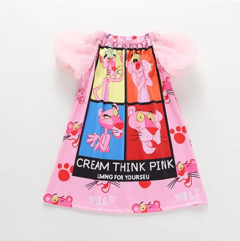 Retail 2019 Baby Girls Summer Cute Cartoon Dresses Princess Children Fashion Casual Dress Pink 4-9T | Детская одежда и обувь