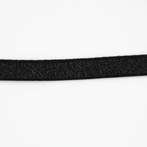 Эластичная тянущаяся блестящая черная лента 10 мм с отделкой ремешок для одежды
