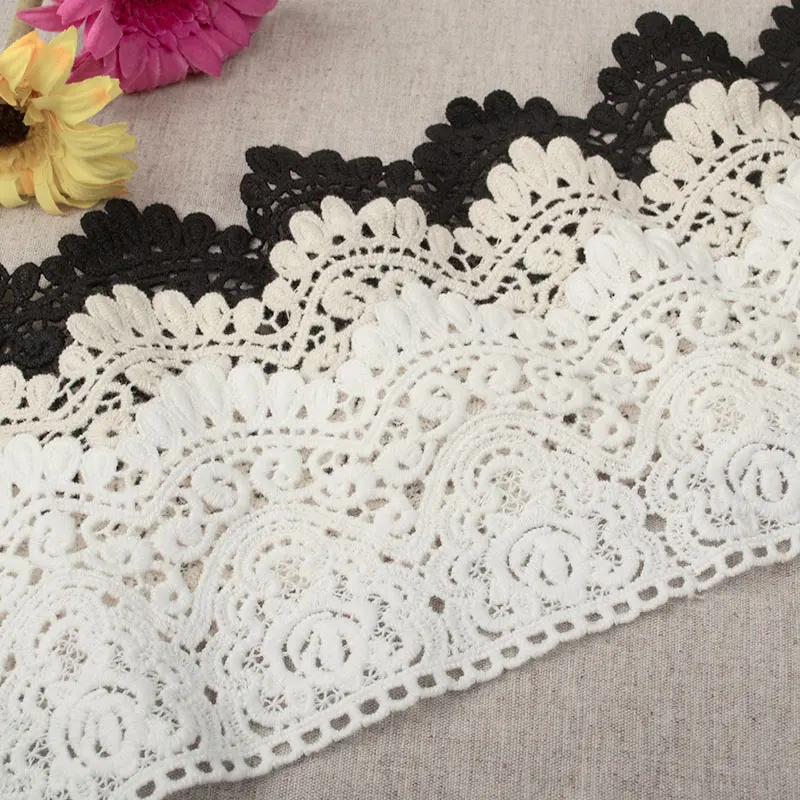 

Eyelash Lace Fabric 9cm DIY Decorative High Quality Soft Off White 100% Cotton Eyelash Lace Trim Wedding Dress Fabric Gift
