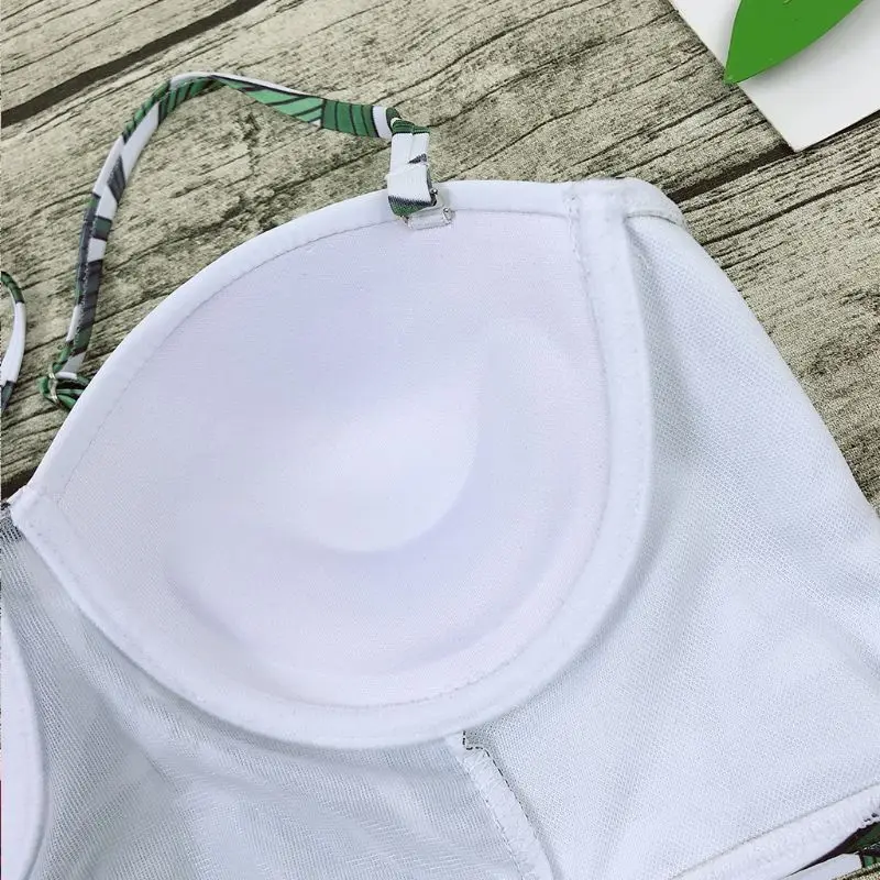 Женский сексуальный комплект бикини из двух предметов пуш ап на косточках бохо с