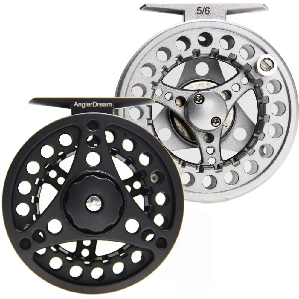 3/4 5/6 7/8 WT рыбалка Fly Reel серебристый черный литья под давлением большой беседка