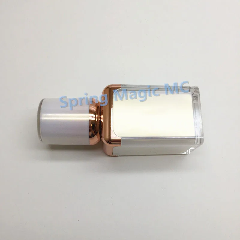 50 шт. 15 мл Акриловая квадратная Вакуумная бутылка жемчужные белые/Золотые