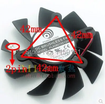 Бесплатная доставка вентилятор охлаждения графической карты XFX PLA08015S12HH HD5670 HD5770