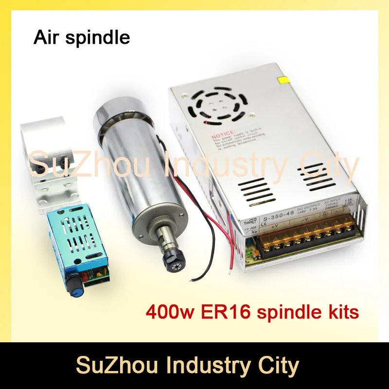 Новый продукт! 400w ER16 высокоскоростной набор двигателя шпинделя с ЧПУ для