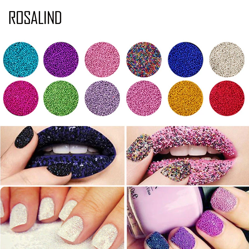 ROSALIND Mini Bean модный дизайн ногтей микро Икра бусины жемчужные украшения украшение