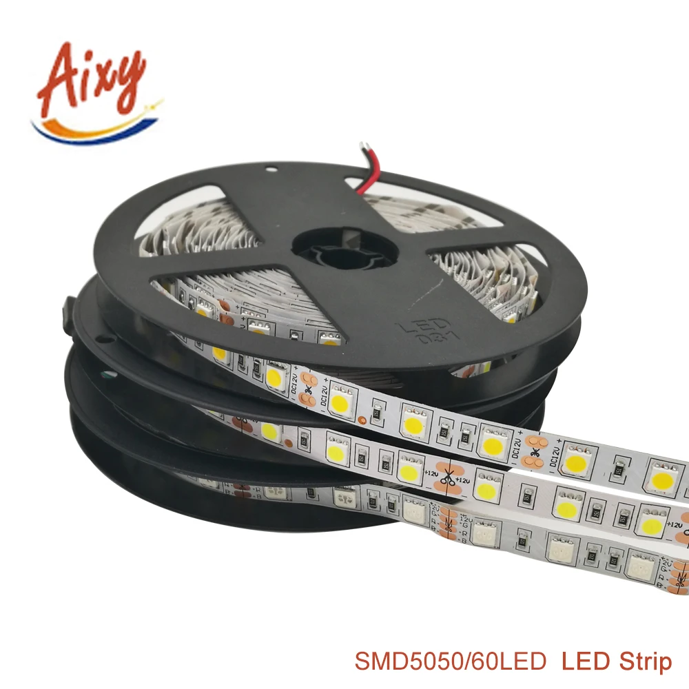 

Гибкая светодиодная лента SMD5050, 12 в пост. Тока, 60 светодиодов/м, 5 м/лот