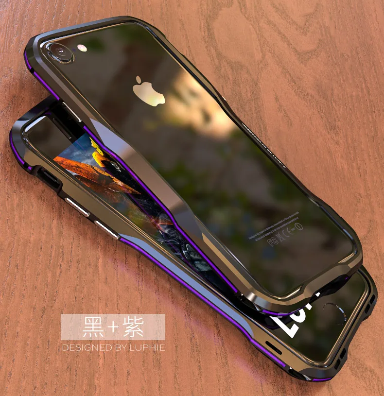 LUPHIE Роскошный металлический бампер чехол для телефона Apple iPhone X XS Max XR 8 7 Plus
