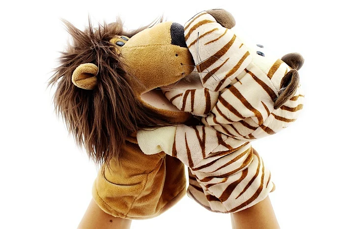 Детские перчатки игрушки животных стороны Марионетки плюшевые Игрушечные