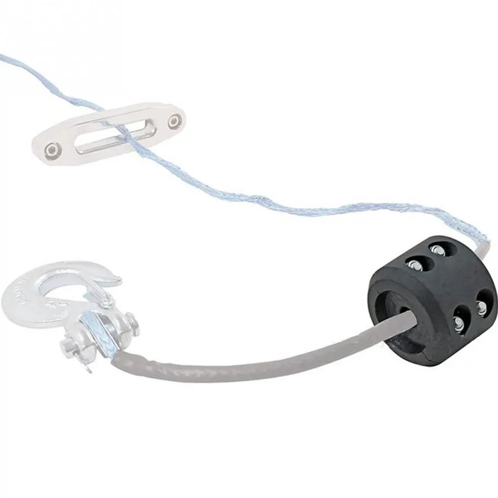 1Pcs Winch Cable Hook Stopper Black Rubber Winch Line Hook for Rope Cable with Wrench and Screws for Jeep ATV