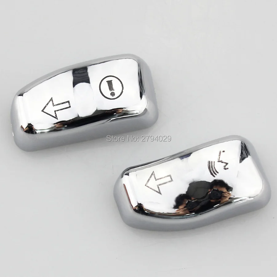 

Free Shipping Chrome 10 PCS Touring Control Switch Housing Cap Kit For Harley 2014 2015