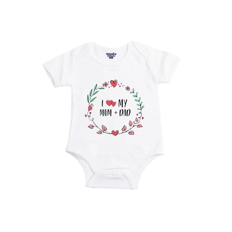 YSCULBUTOL I Love Mum And Dad Baby подарок для мамы и папы милый малыш| |