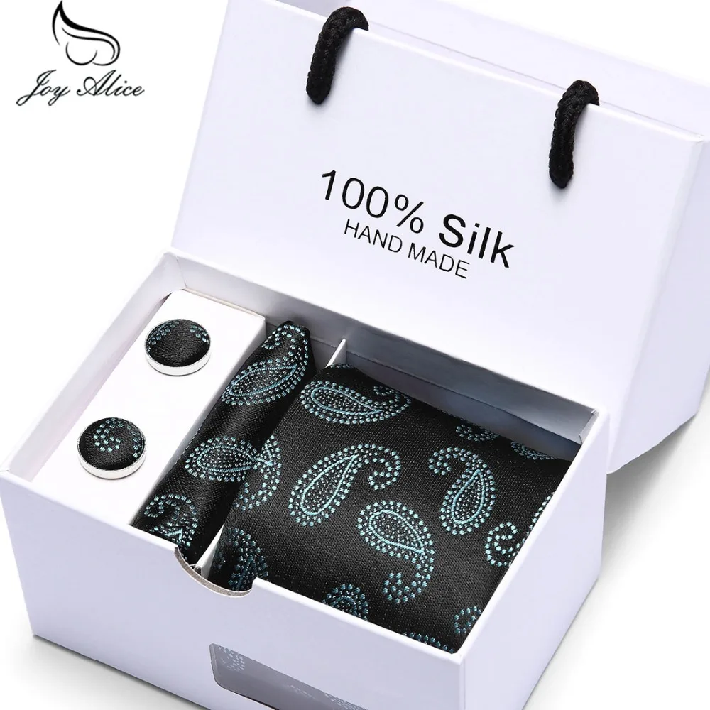 Joy Alice галстуки красивые цветочные Gravata Corbatas Hanky запонки наборы мужские деловой