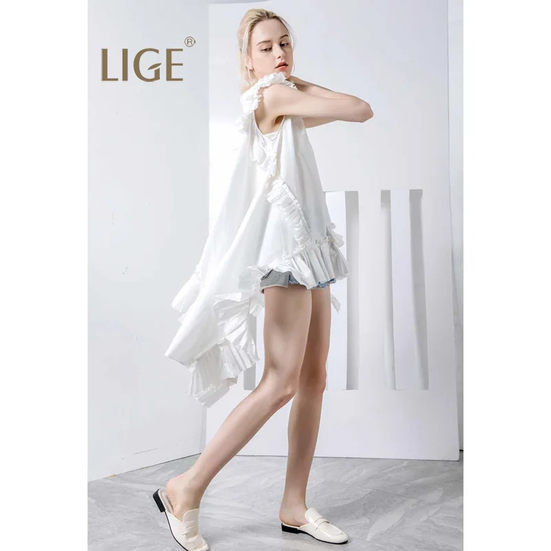 LIGE нерегулярные тяжелые работы плиссированные индивидуальность негабаритных