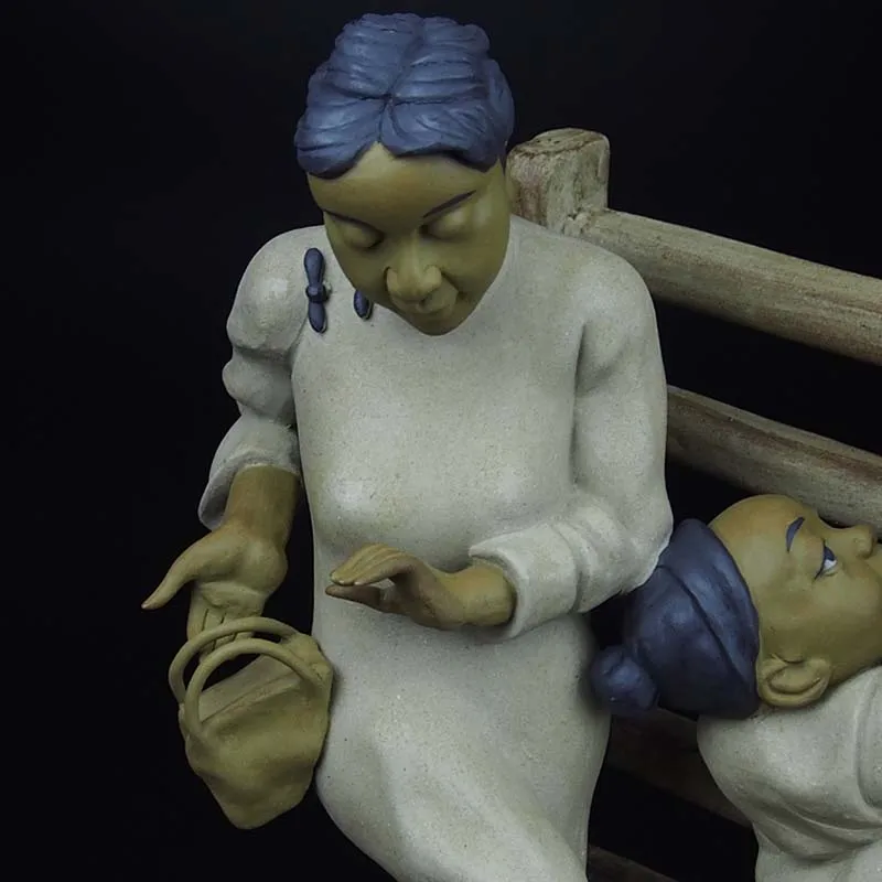 Folk Art Ceramic Traditional Chinese Daily Life Figurine Collection Vivid Handcraft for Home Decoration SYXL001 | Дом и сад