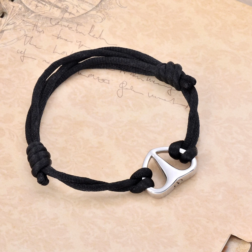 CJB5020 Изящные ювелирные изделия ручной работы черные веревочные браслеты с урнами