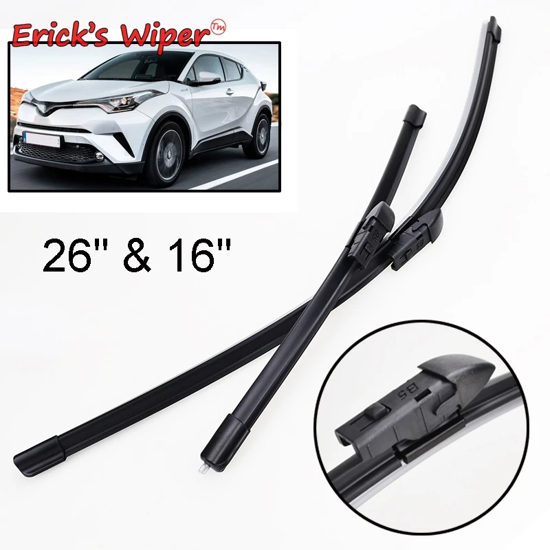 

Erick's Wiper LHD Front Wiper Blades For Toyota C-HR / CHR 2016 - 2023 Windshield Windscreen Front Window 26"+16"