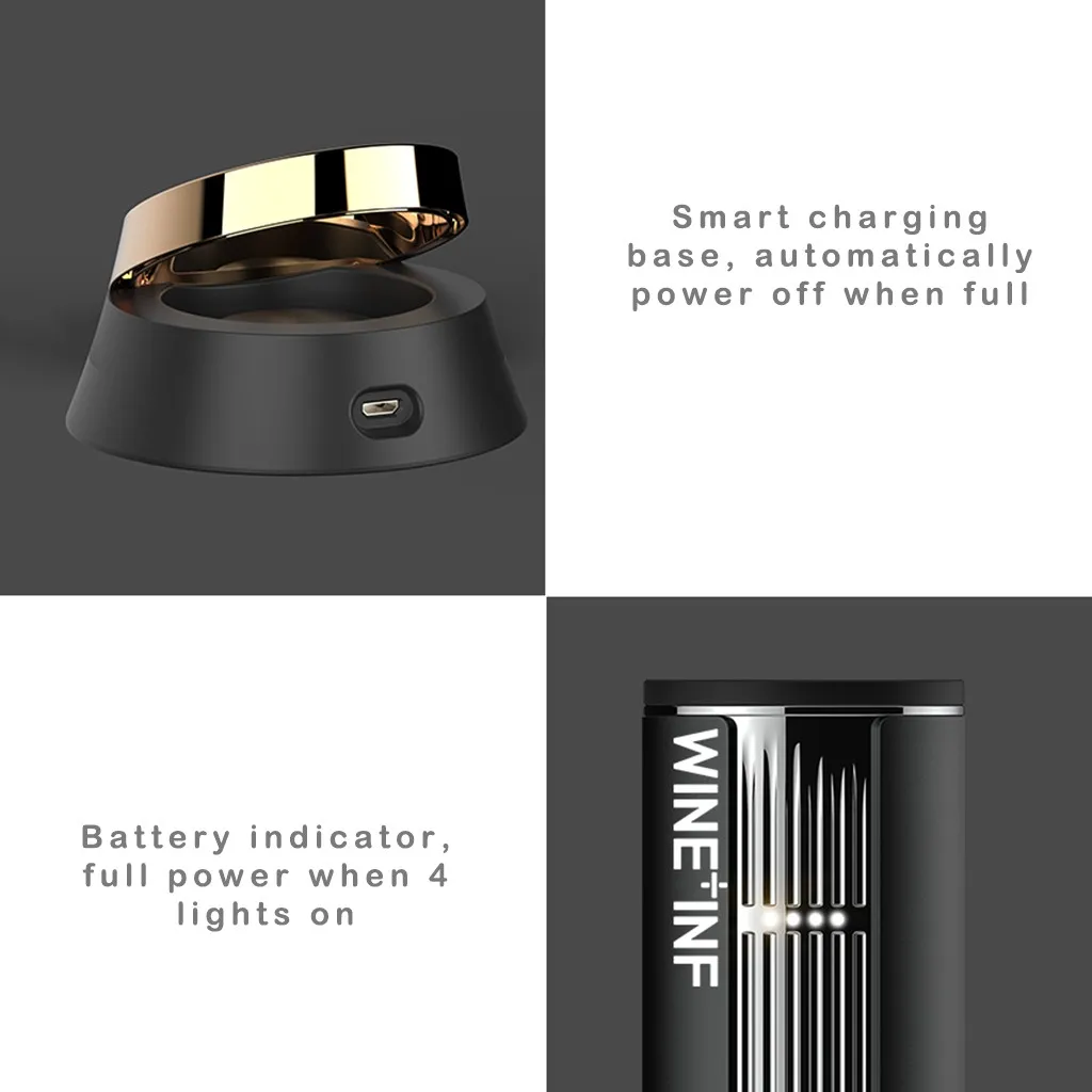 Портативный автоматический Открыватель для винных бутылок перезаряжаемый 5