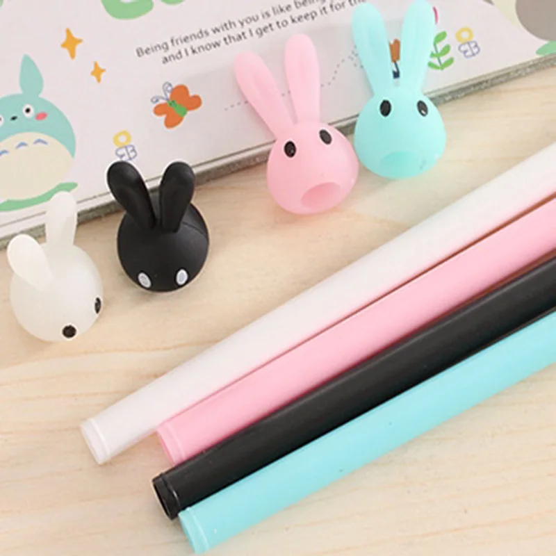 24 шт., набор шариковых ручек Kawaii Animal Rabbit, милый зайчик, Coniglio, ручка, креативный стилус для женщин, мужчин, канцелярские принадлежности, Рождество
