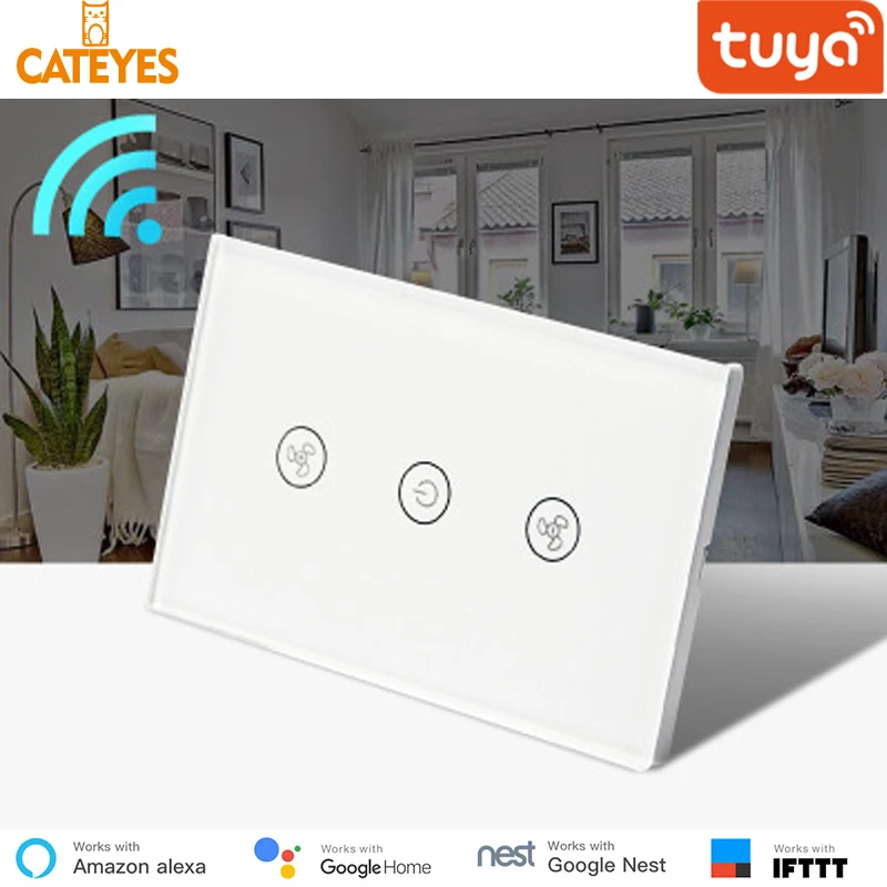 

Умный выключатель с Wi-Fi и управлением скоростью, совместимый с Alexa Echo Google Home