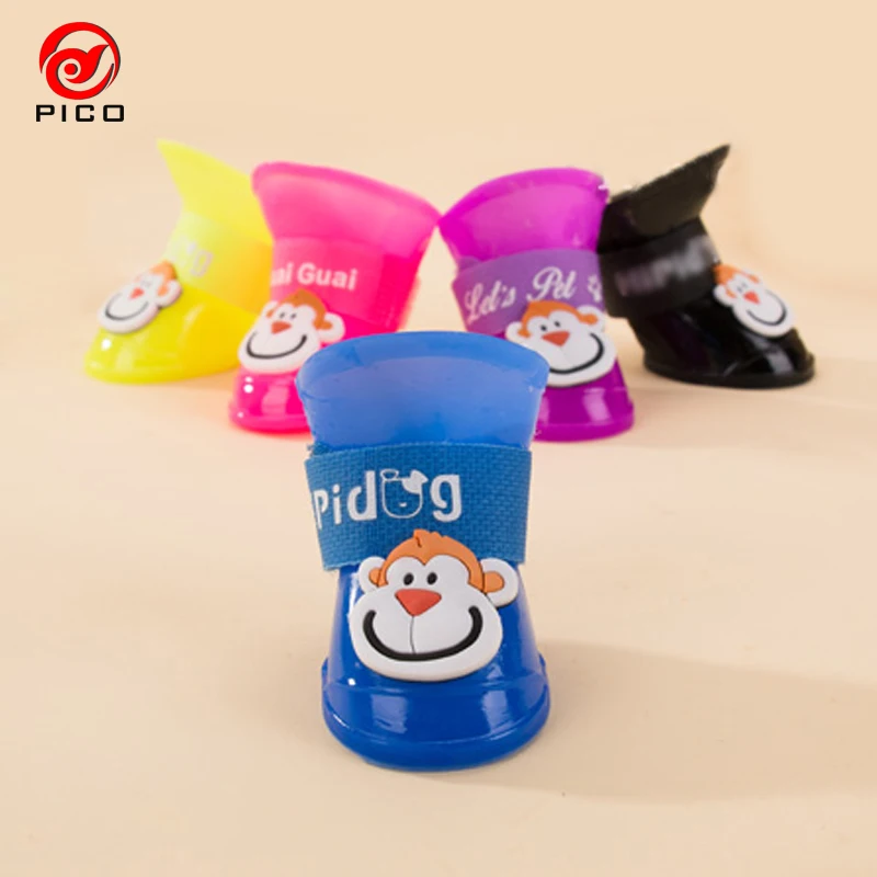 Резиновые силиконовые сапоги для собак 4 шт./лот|dog rain boots|pet shoespuppy shoes |