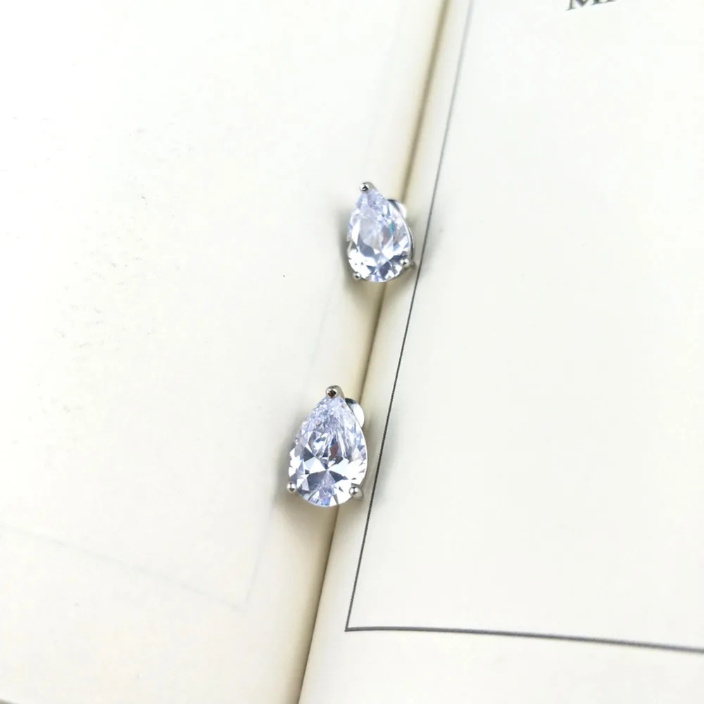 Godzgift Brand High Quality Silvery Color Long Black Natural Crystal Brass Earring Fashion Women Jewelry New Chic JE0083 | Украшения и