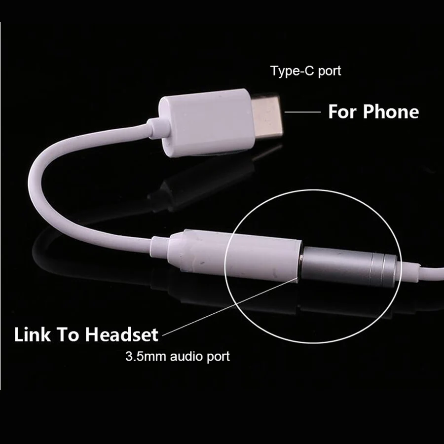 Кабель-адаптер для наушников Xiaomi Type-C-3 5 мм usb 3 1 Type C USB-C штекер AUX аудио разъем 6 Mi6 Letv