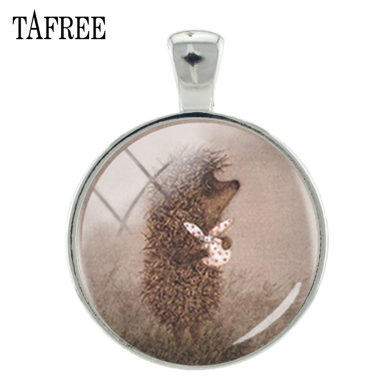 

TAFREE Hedgehog In The Fog Pendants Fashion Classic Famous Cartoon Film Art Pattern Fans Souvenir Men Women Animal Jewelry H230