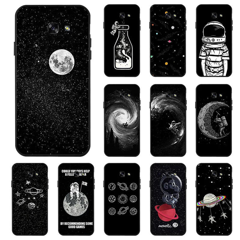 Для Samsung Galaxy A3 2017 года Случаи Soft TPU Black Окрашенный телефон чехол для J3 J5 J7 2016 A20s M30s A90