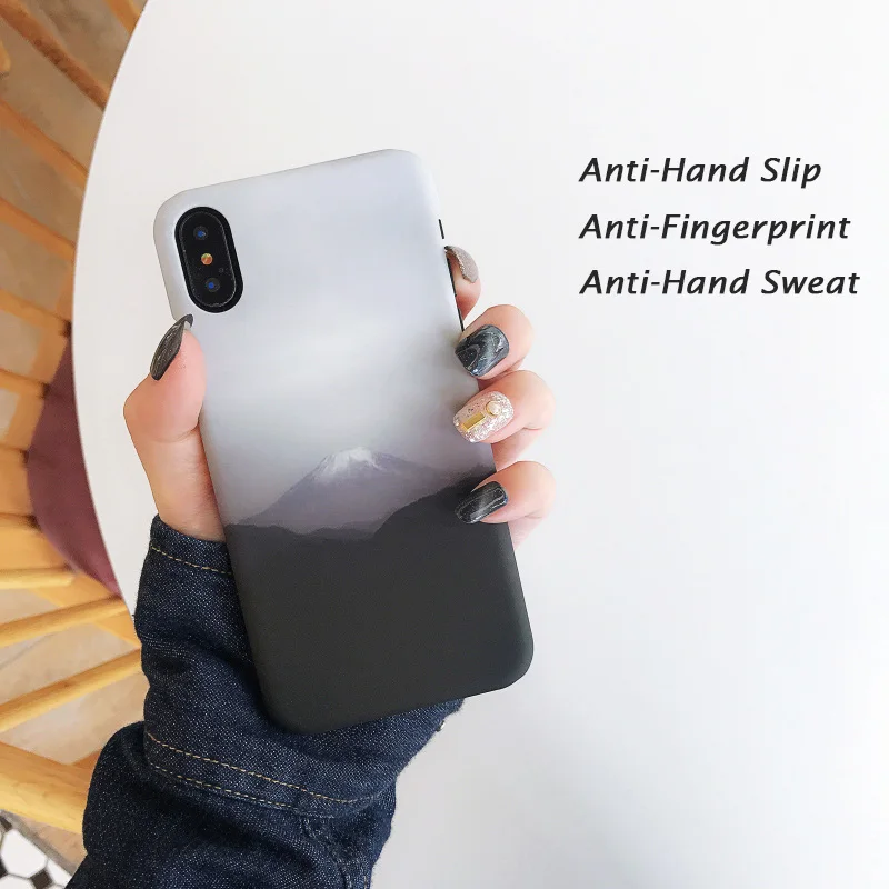 JONSNOW PC жесткий чехол для iPhone X XR XS Max чехол s звездное небо/Горный вид узор чехол для телефона для iPhone 6 6S 7 8 Plus Capa
