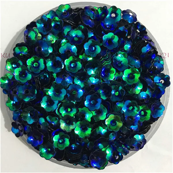 black-green 20 г 1500 шт 6 мм цветок сливы чашки неупакованные блестки шитье, свадебные конфетти ремесло, Дети DIY аксессуары одежды золотого цвета - Цвет: black-green
