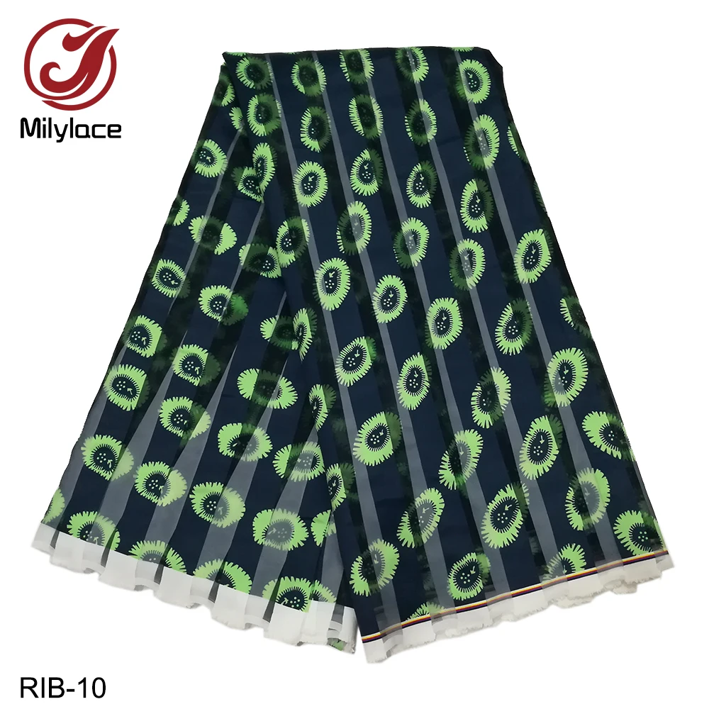 Красивая африканская ткань из органзы с принтом и лентой плотная ленты для