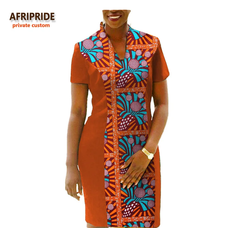 Женское платье в африканском стиле с коротким рукавом до колена | Женская одежда
