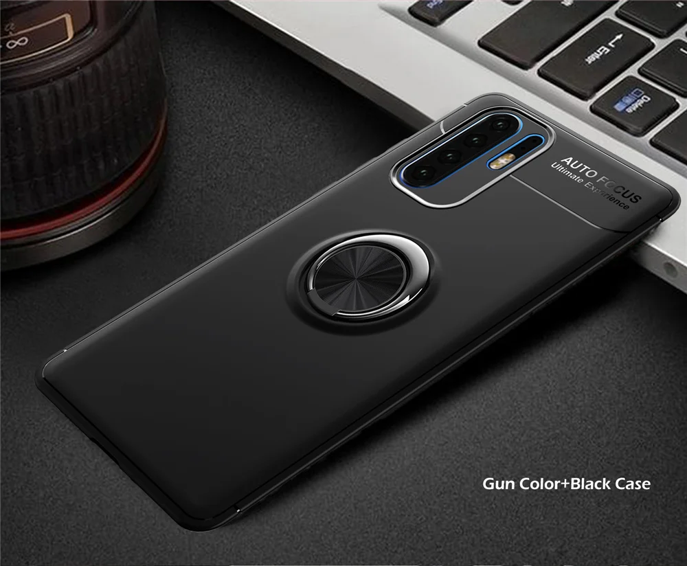 Для huawei P30 Pro Чехол Магнитный автомобиля кольцо держатель чехол для huawei P30 Lite Коврики 20 Pro Коврики 20 lite мягкий силиконовый Fundas