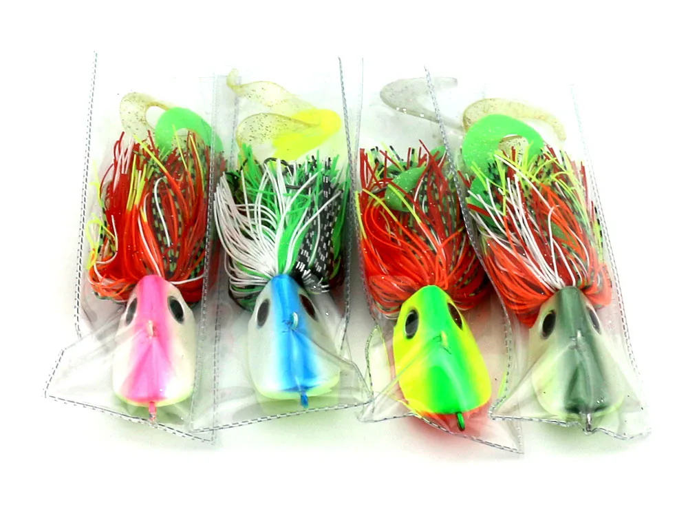 Свинцовая металлическая рыболовная приманка 4 шт. Buzzbaits мягкий Пластик Юбка