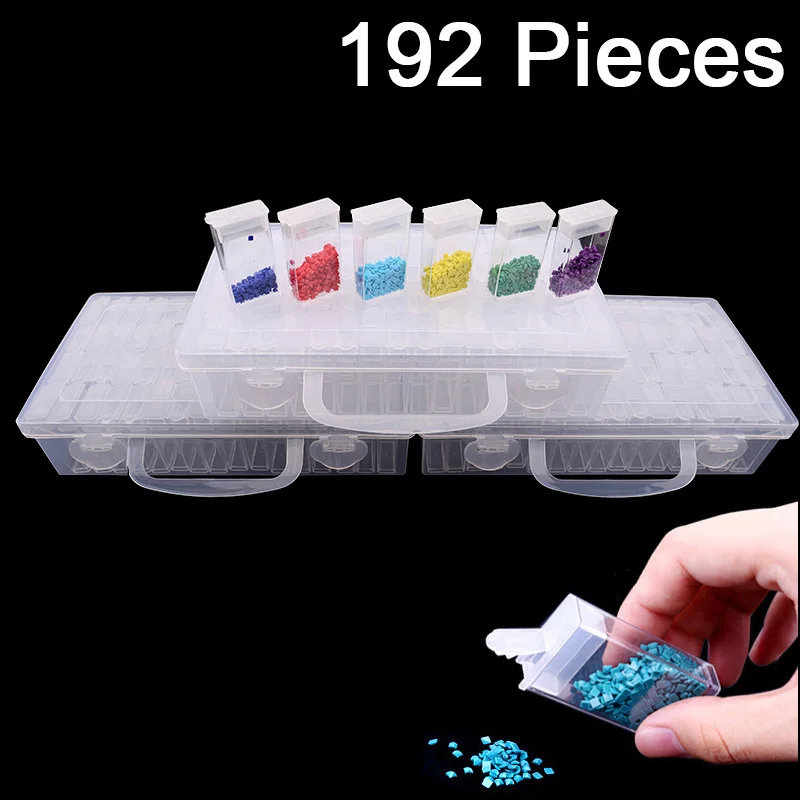 New Diamond embroidery diamond painting tool! Daimond transparent plastic storage box jewelry Drill Storage Box Gift Opbergdoos | Дом и сад