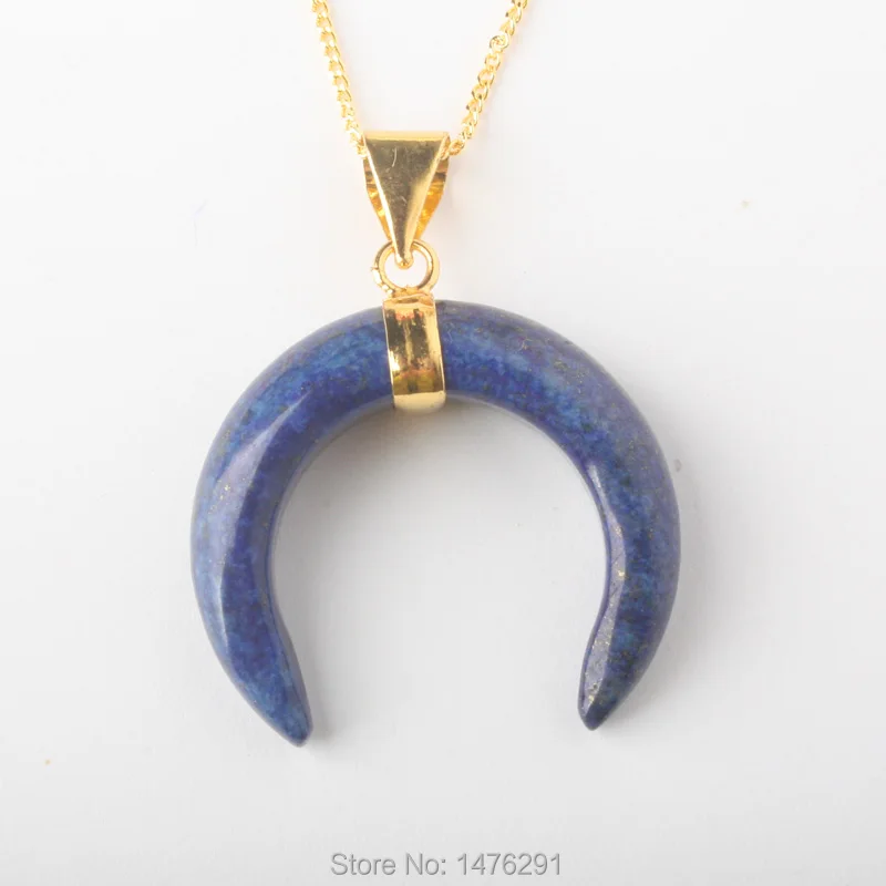Модные подвески в виде рога лазурита полумесяца 1 шт.|horn pendant|f pendantpendants lapis lazuli |