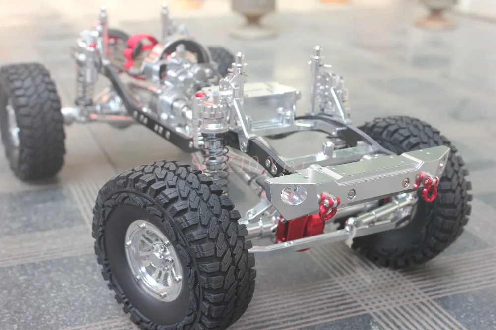 CNC 1/10 масштаб Рок Гусеничный Грузовик Алюминиевый осевой SCX10 шасси карбоновая рама колесная база 313 мм