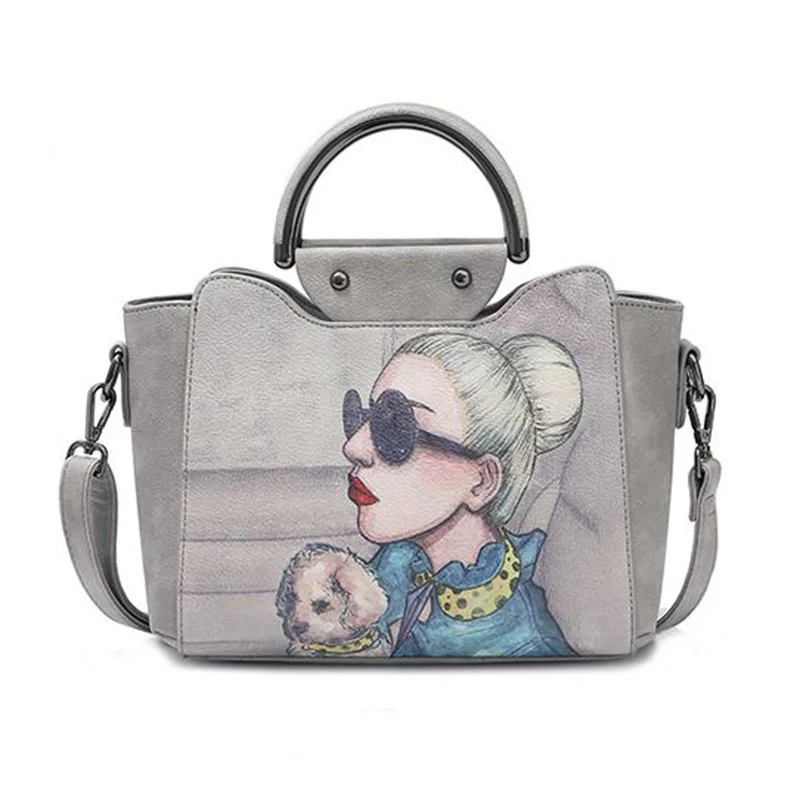 Женская сумка тоут из высококачественной искусственной кожи с принтом 2018|bolsa