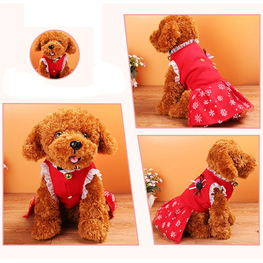 Transer Vestido Perro принт собаки платье Рождественская Снежинка милые платья для