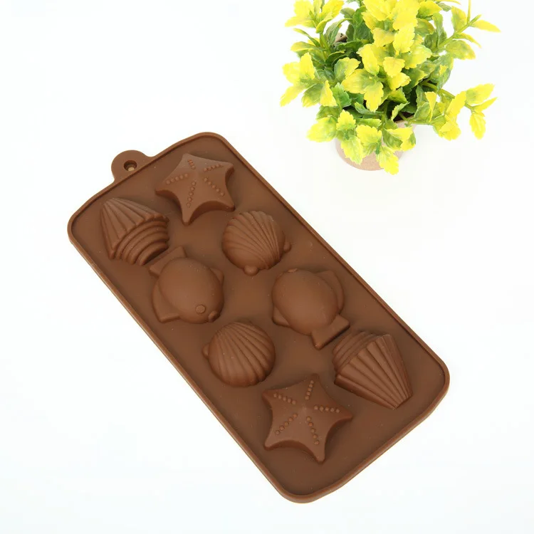 

Luyou 1pcs shell silicone bakeware mold sea shell fish cake baking molds Handmade DIY Chocolate mold Ice Cube FM1577