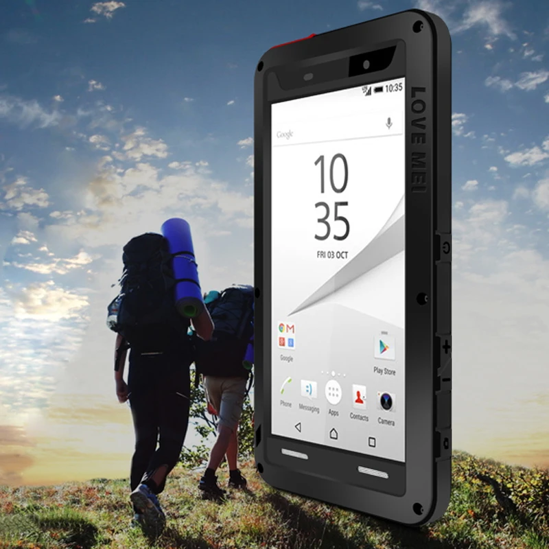 Для SONY Z5 компактный чехол LOVEMEI мощный металлический для Sony Xperia роскошный