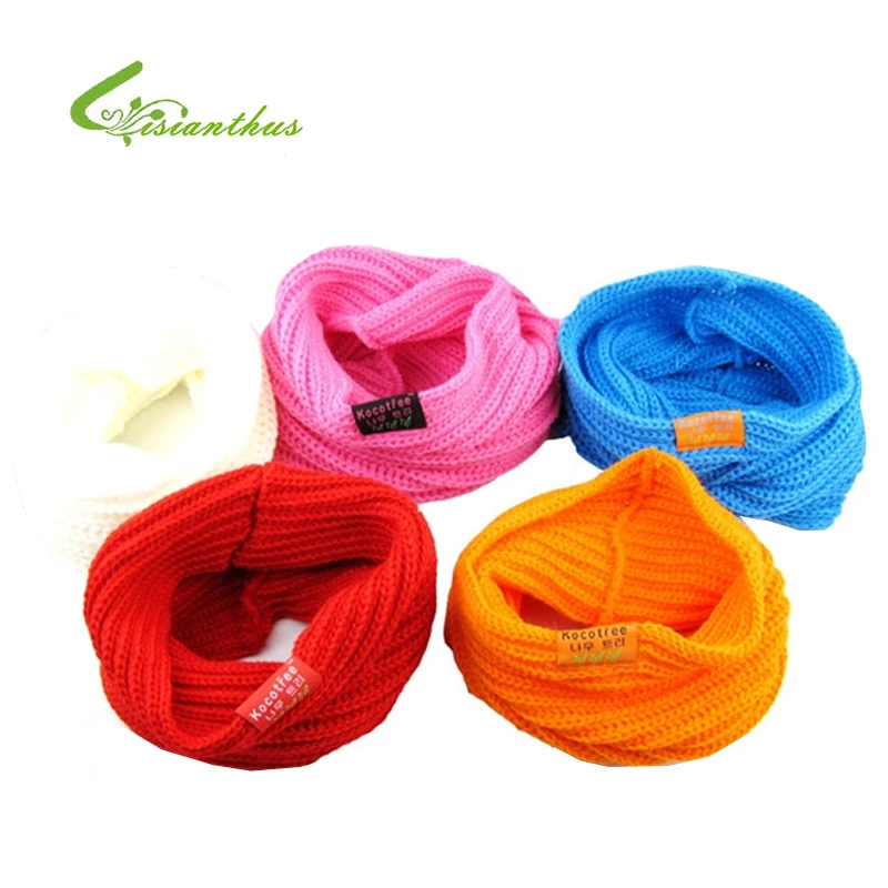 10 шт./лот детские вязаные шарфы с круглым кольцом новый стиль дизайнерский