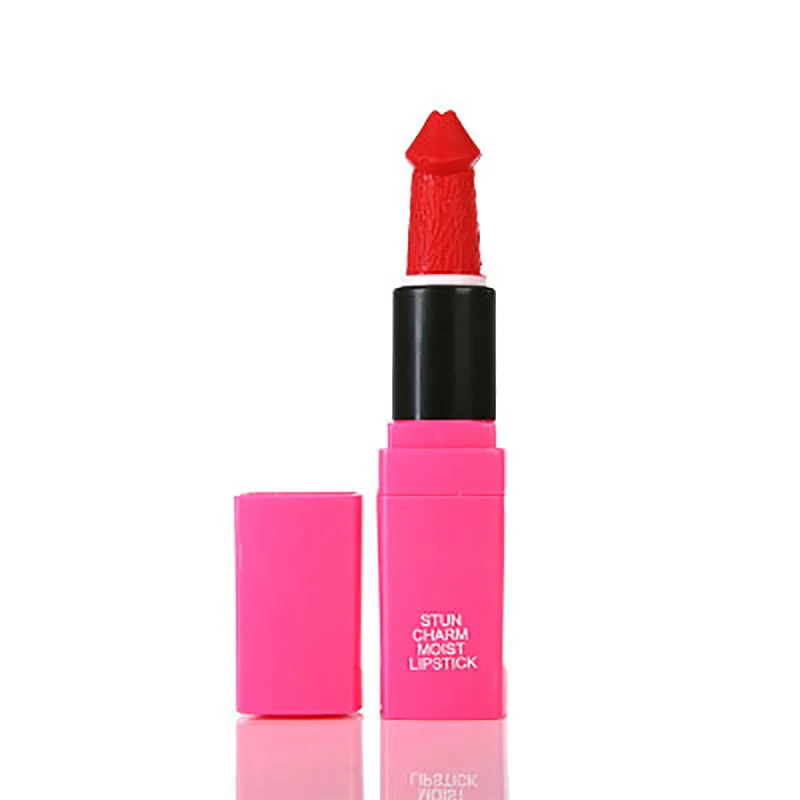 12 Colors Sexy Smooth Moisturizer matte lipstick Long Lasting red Lip waterproof Penis Shape Sex Mate| |