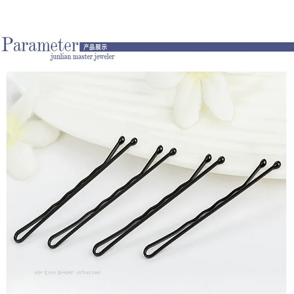 Wave 1.96inch New Fashion 24/30Pcs Invisible Hair Clips Flat Top Bobby Pins Wave Curve Hair Grips Salon Barrette Black Hair Accessories - Цвет: Wave 1.96inch