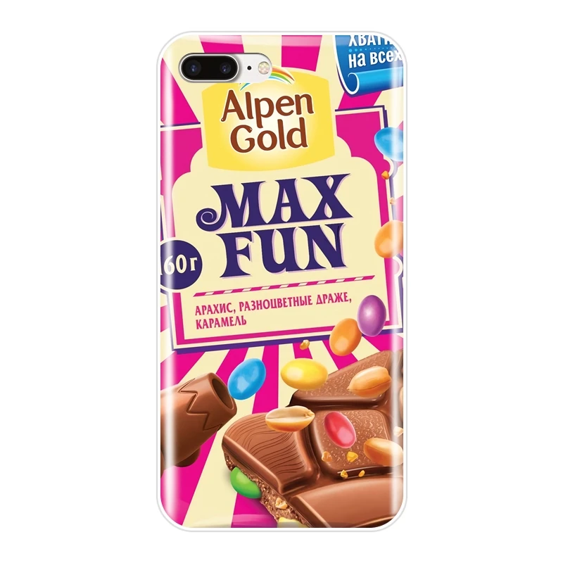 Чехол для iPhone 6 S 6 S 7 8 X XR XS Max Силиконовый Забавный шоколадный русский мягкий чехол для Apple iPhone 8 7 6 S 6 S Plus чехол для телефона