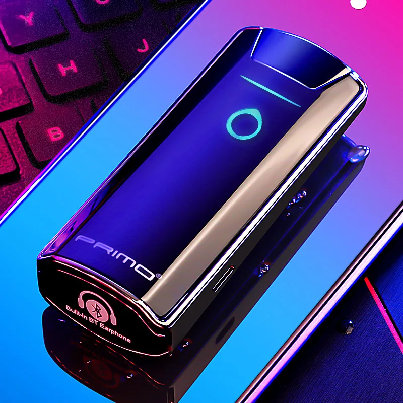 Двухдуговая плазменная зажигалка, USB ветрозащитные, Импульсные, металлические, электронные, с интеллектуальным дисплеем, с питанием от отпечатков пальцев, зажигалки, гаджеты для мужчин