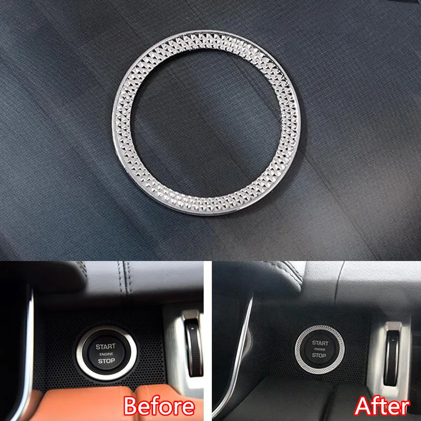 Автомобильный двигатель Start Stop Ring Trim Cover наклейка для Land Rover Discovery Sport Range Evoque Vogue